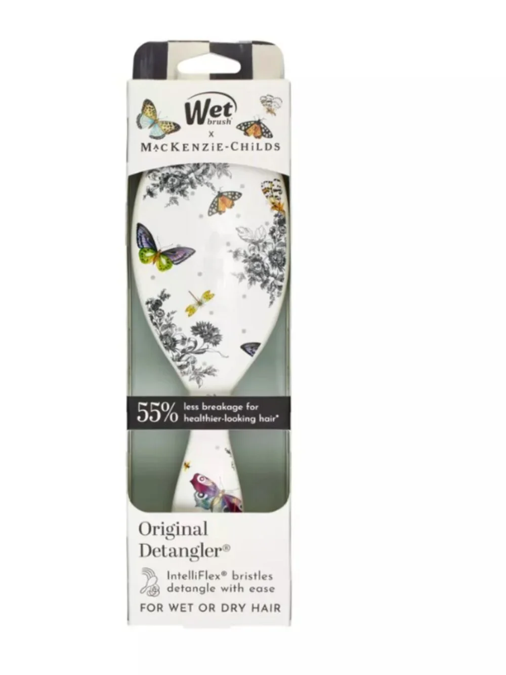Wet Brush x MacKenzie Childs OG Detangler Hair Brush - Butterfly Toile
